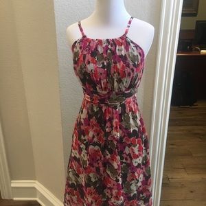 The Limited Floral Print  Halter Style Fitted Waist Dress Size 0